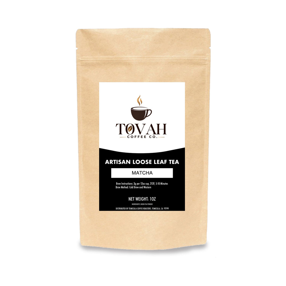 bag of powdered green tea Matcha